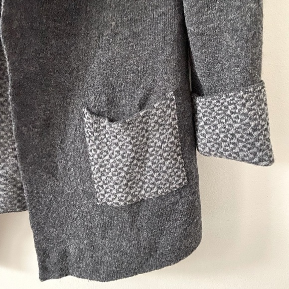 Women's Gray Cardigan Sweater - Picture 2 of 5